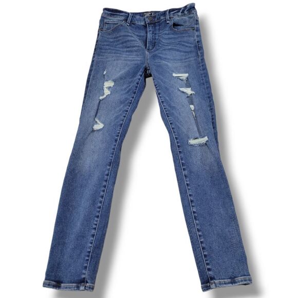 Abercrombie & Fitch Simone High Rise Super Skinny Jeans Size 28 6s 28x26.5 Blue - Picture 1 of 6